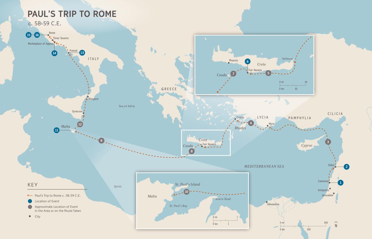 Acts of Apostles—Paul’s Trip to Rome and His First Imprisonment There (Ac 27:1–28:31)