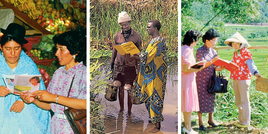 Jehovah’s Witnesses preaching in Bolivia, Senegal, and Taiwan