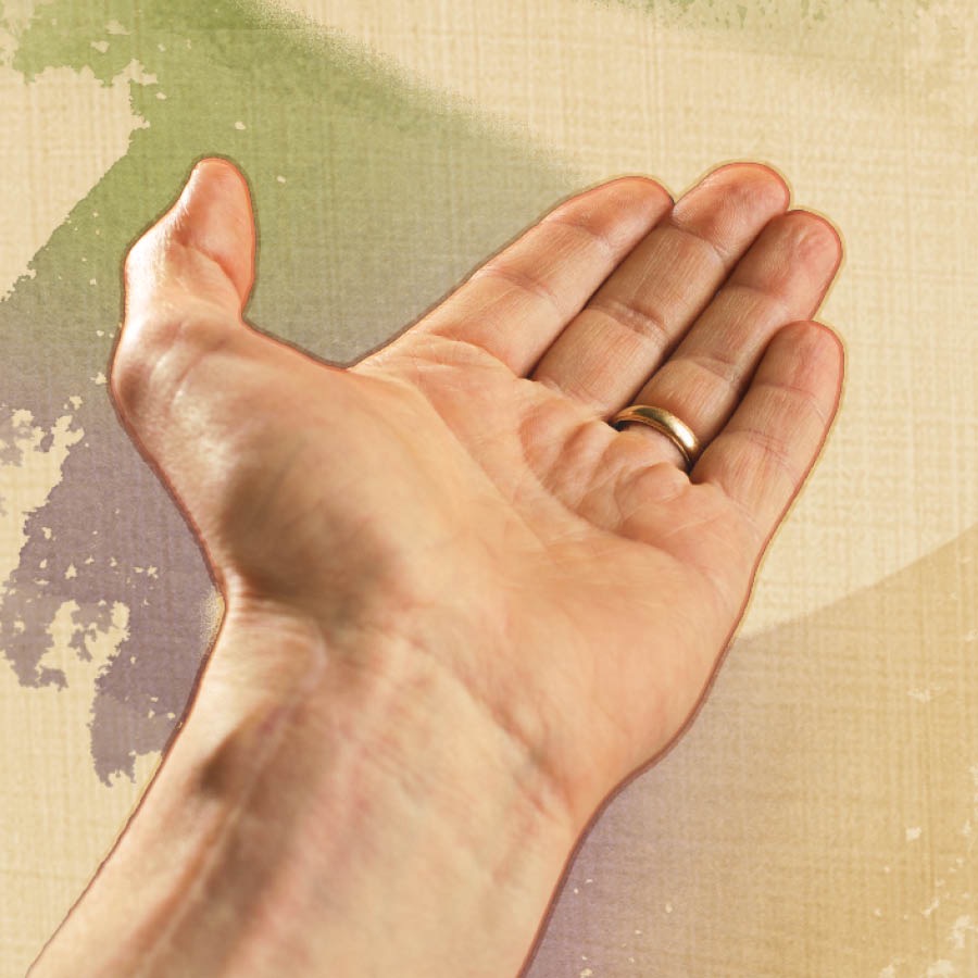 A man’s hand