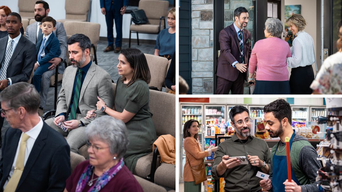 Collage: A brother loses a treasured privilege of service in the congregation, but he continues faithfully serving others. The scenes are repeated next.