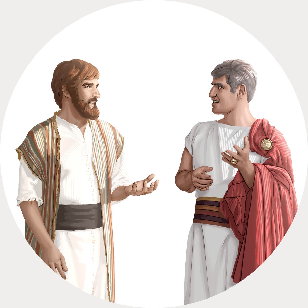 The apostle Peter preaching to Cornelius.