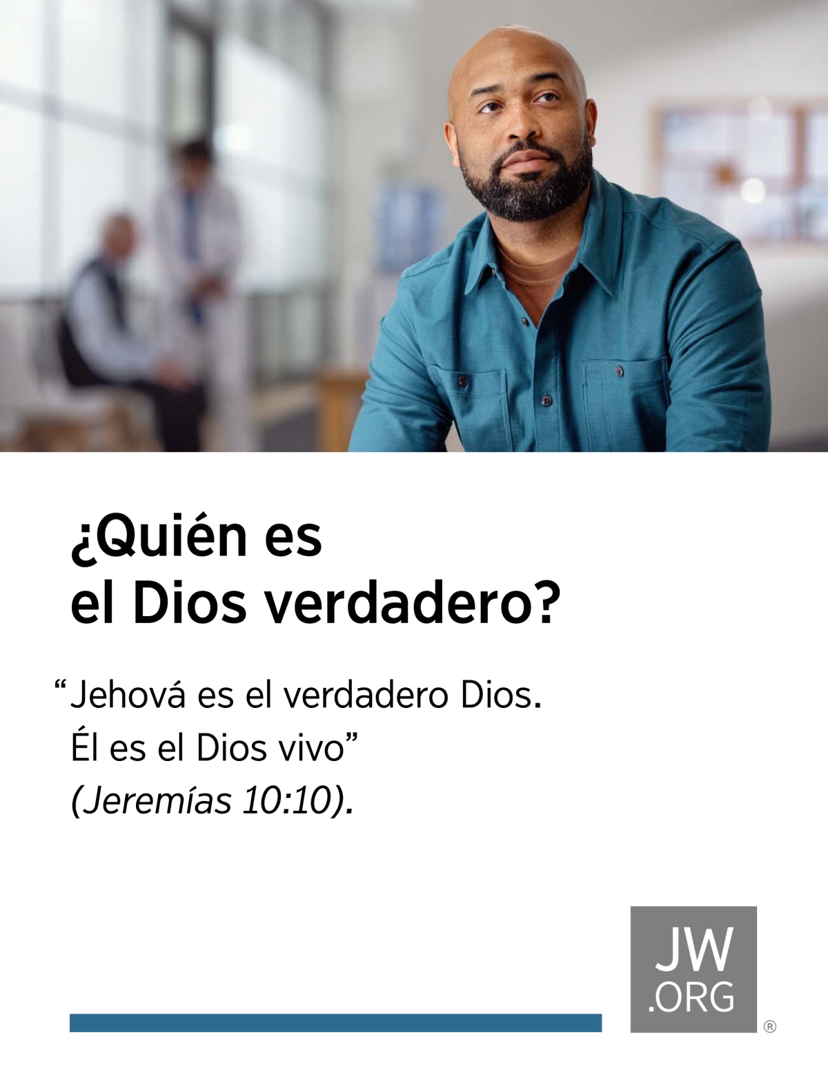 Un hombre en la sala de espera de la consulta de un médico.