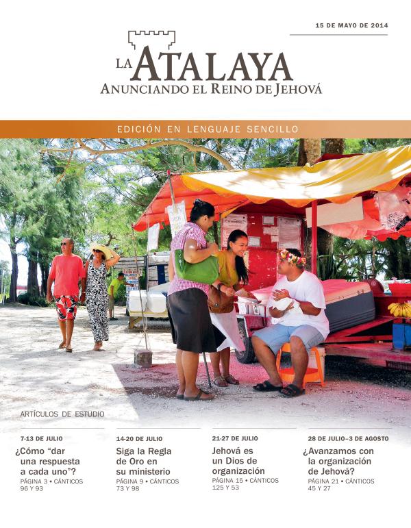 Portada de La Atalaya (edición en lenguaje sencillo), 15 de mayo de 2014