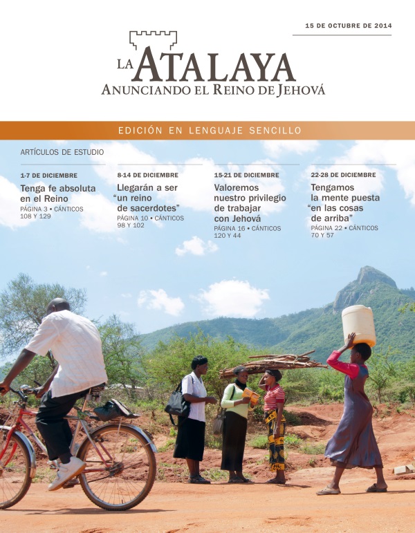 Portada de La Atalaya en lenguaje sencillo del 15 de octubre de 2014