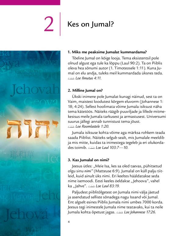 2. teema brošüürist „Hea sõnum Jumalalt”