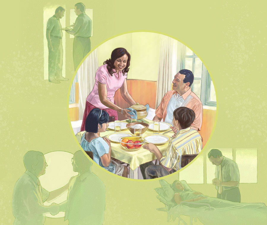 مردی مسيحی برای كمک به خانواده‌اش و انجام كارهای نيک به يَهُوَه توكل می‌كند