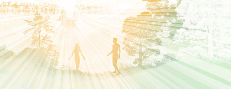 يَهُوَه حوّا را می‌آفريند و سپس او را نزد آدم می‌آورد