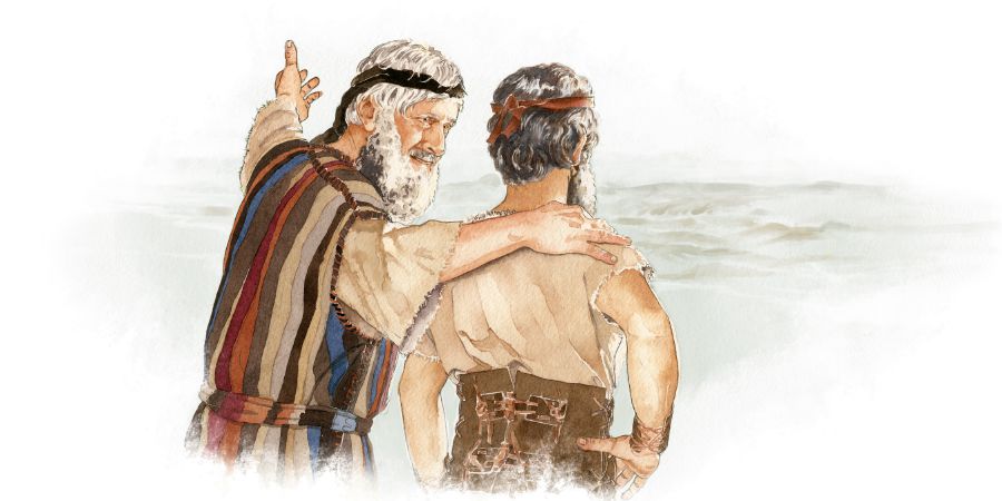 موسی به يوشَع مأموريت می‌دهد