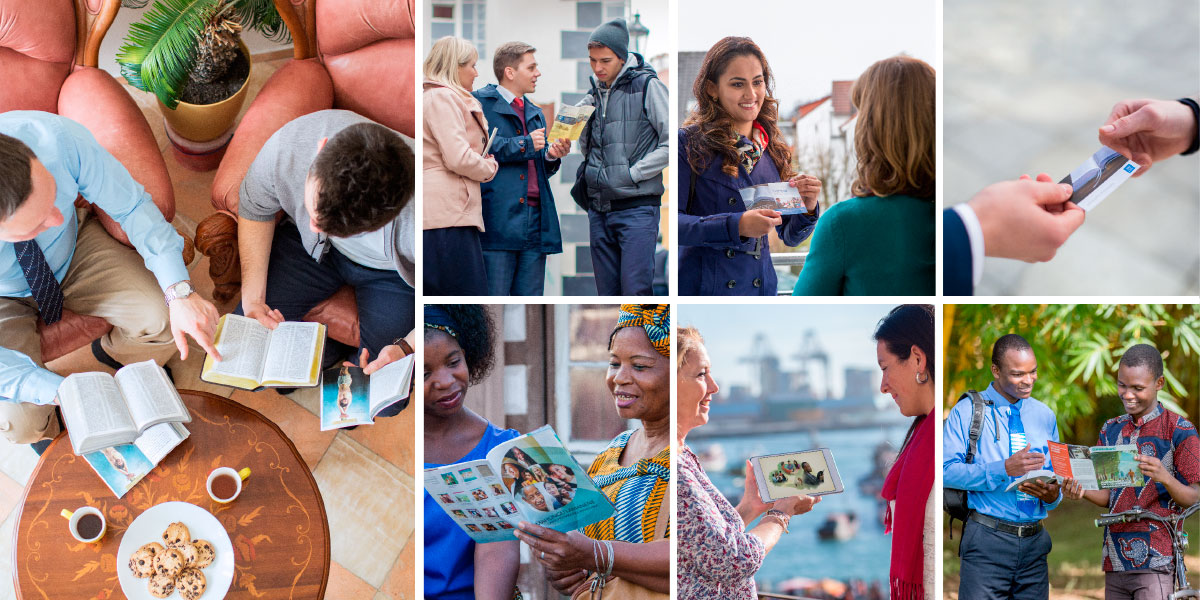 شاهدان يَهُوَه با استفاده از «ابزارهای اساسی ما برای تعليم» موعظه می‌كنند