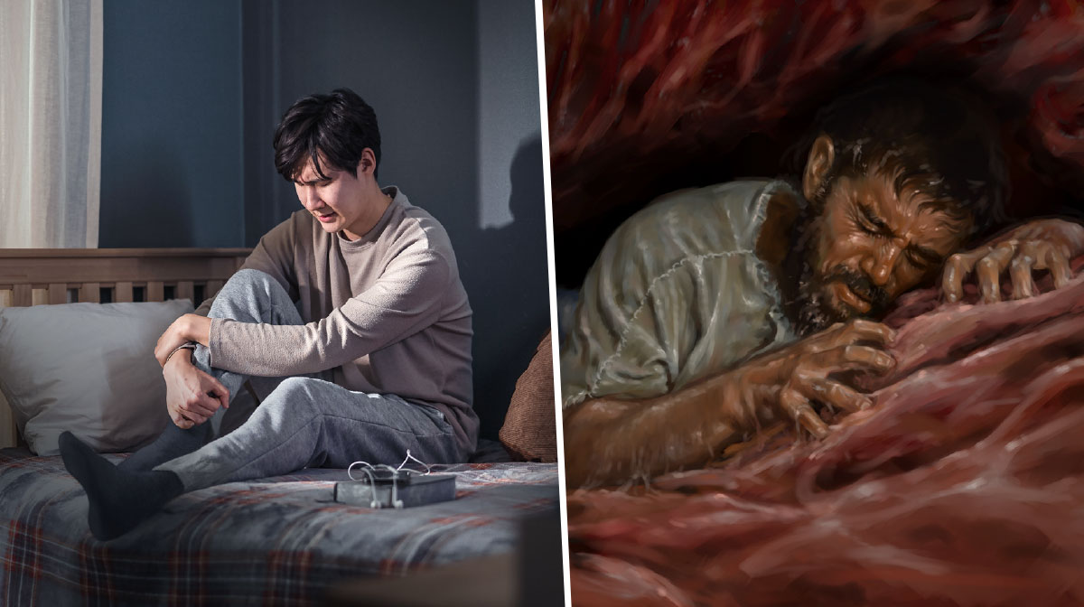 مجموعه‌ای از تصاویر:‏ ۱)‏ یونِس در شکم ماهی دعا می‌کند.‏ ۲)‏ برادری در اتاقش دعا می‌کند و کتاب مقدّس،‏ موبایل و هدفون در کنارش است.‏