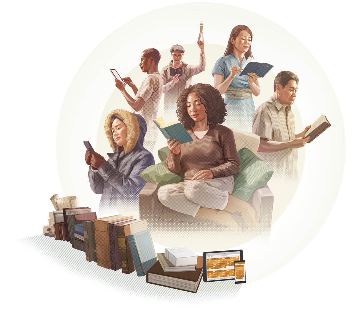 Des gens de toutes origines lisent la Bible dans leur propre langue.