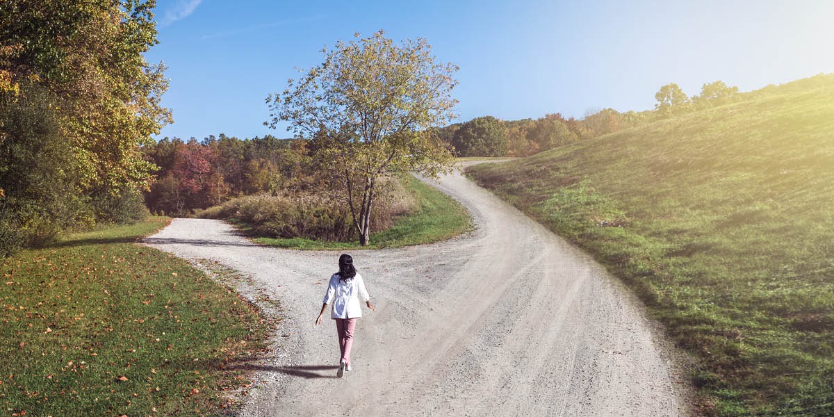 Un embranchement de route