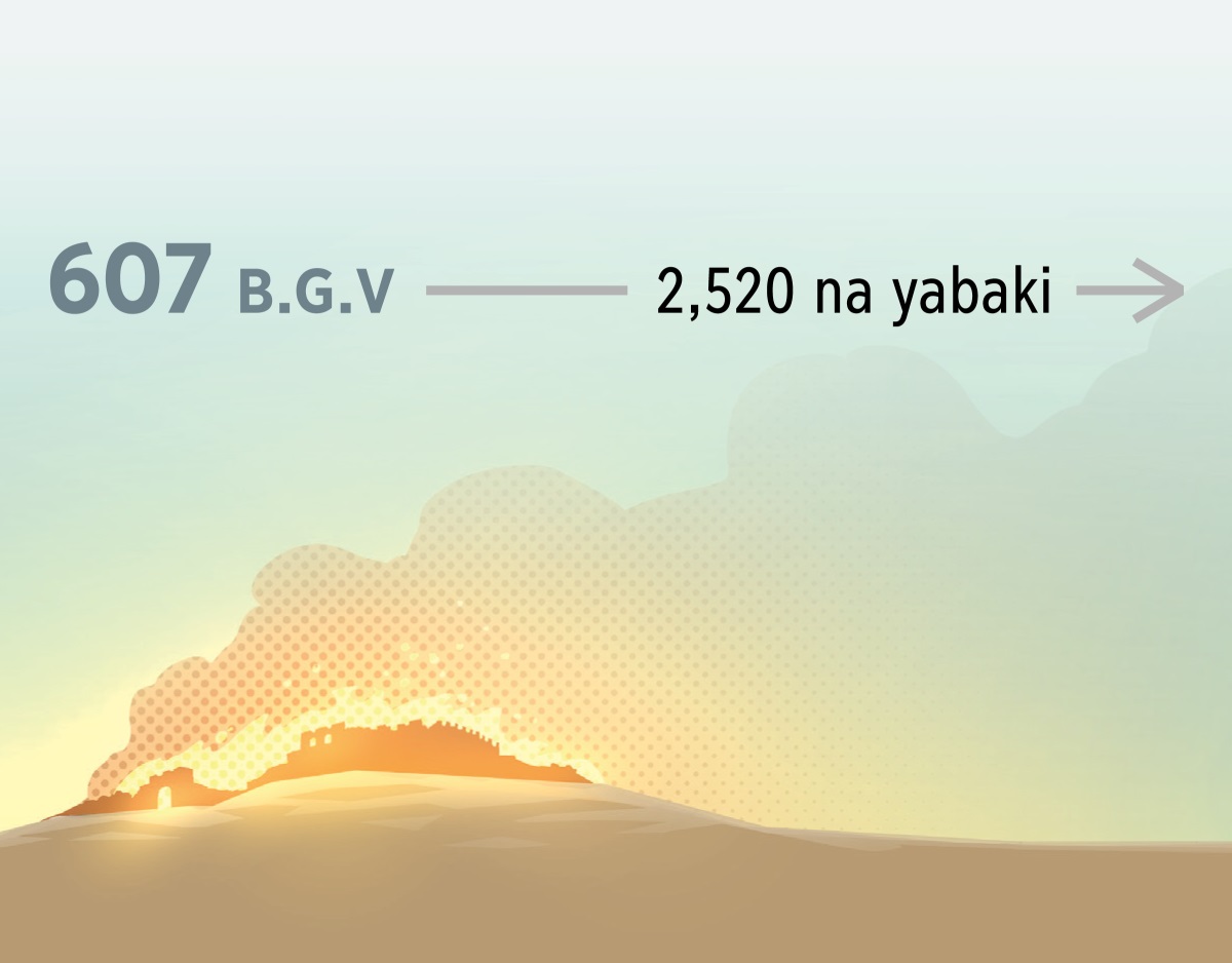  E kama o Jerusalemi ena 607 B.G.V. Ni oti qori e mai cava na 2,520 na yabaki.