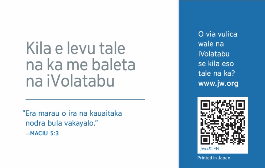 Na daku ni card ni jw.org