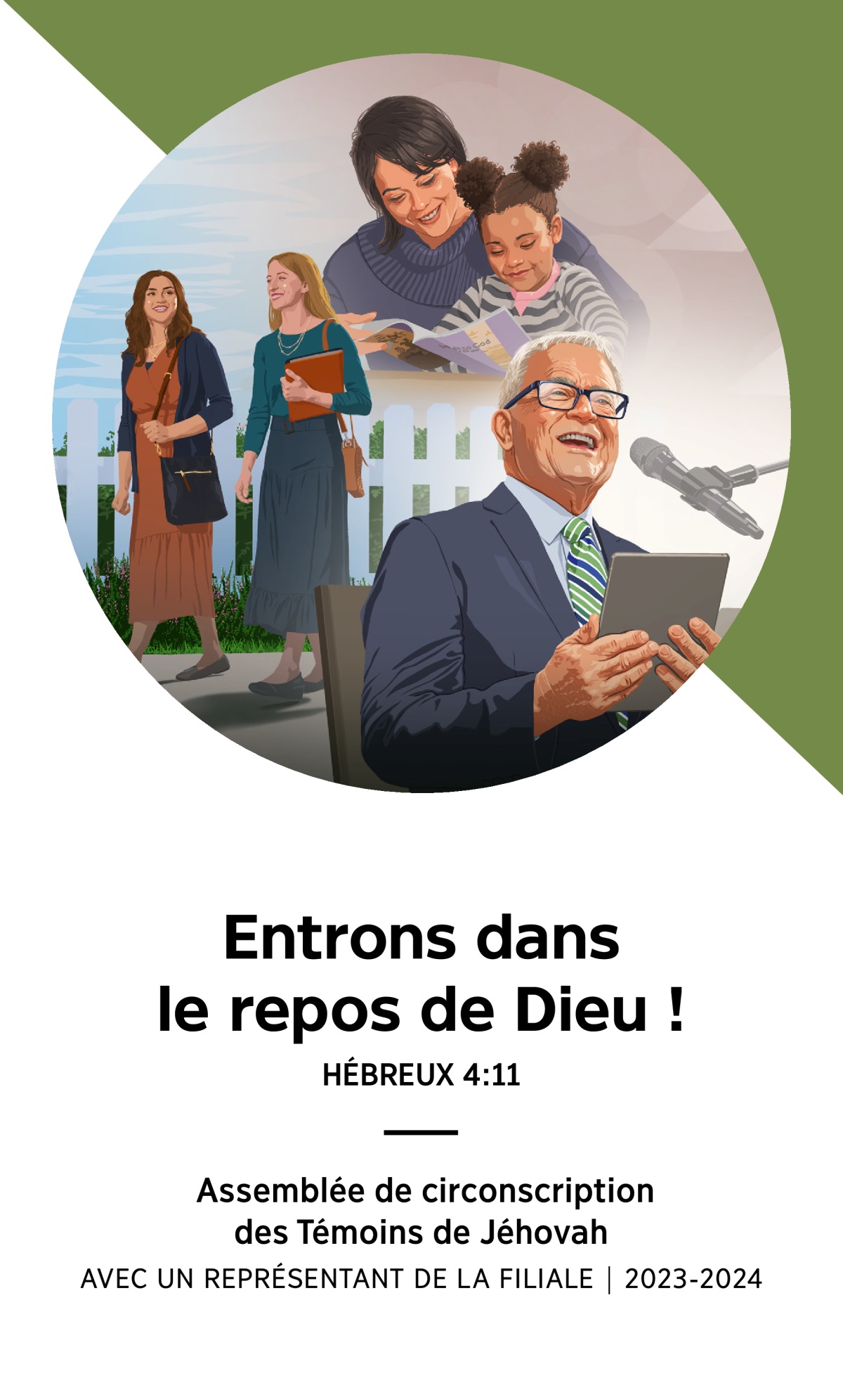 Programme de l’assemblée de circonscription 2023-2024 avec un représentant de la filiale.