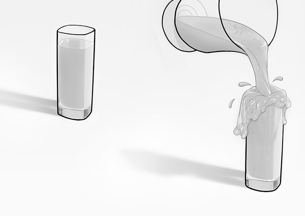 Un verre qui déborde