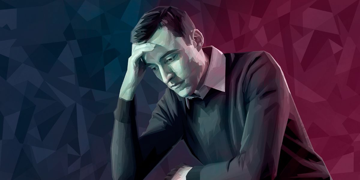 Un homme découragé