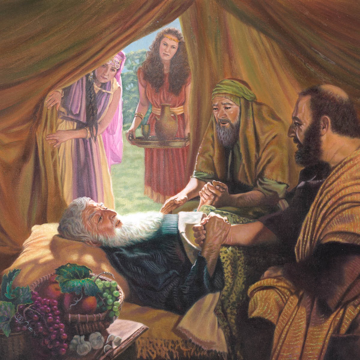 Abraham sur son lit de mort