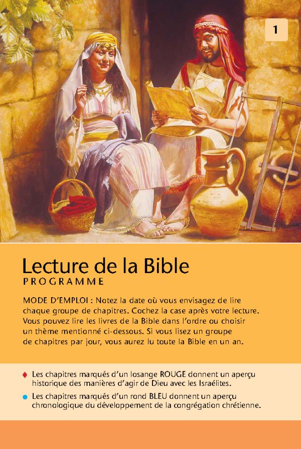 Programme de lecture de la Bible