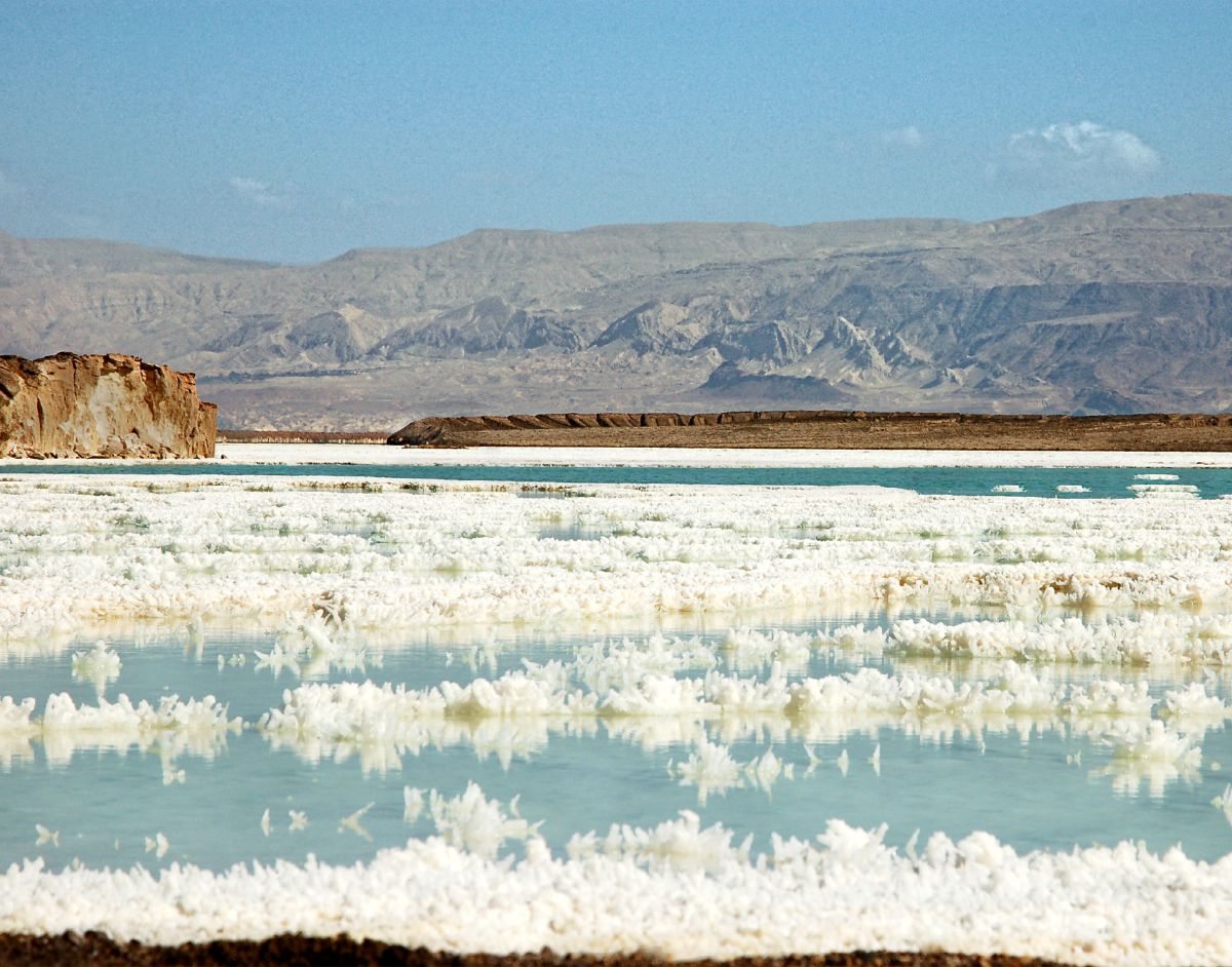 Le sel des rives de la mer Morte