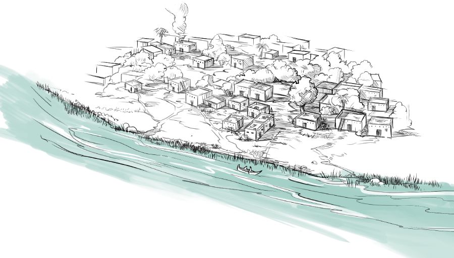 Le village près du Kebar où vivait Ézéchiel.