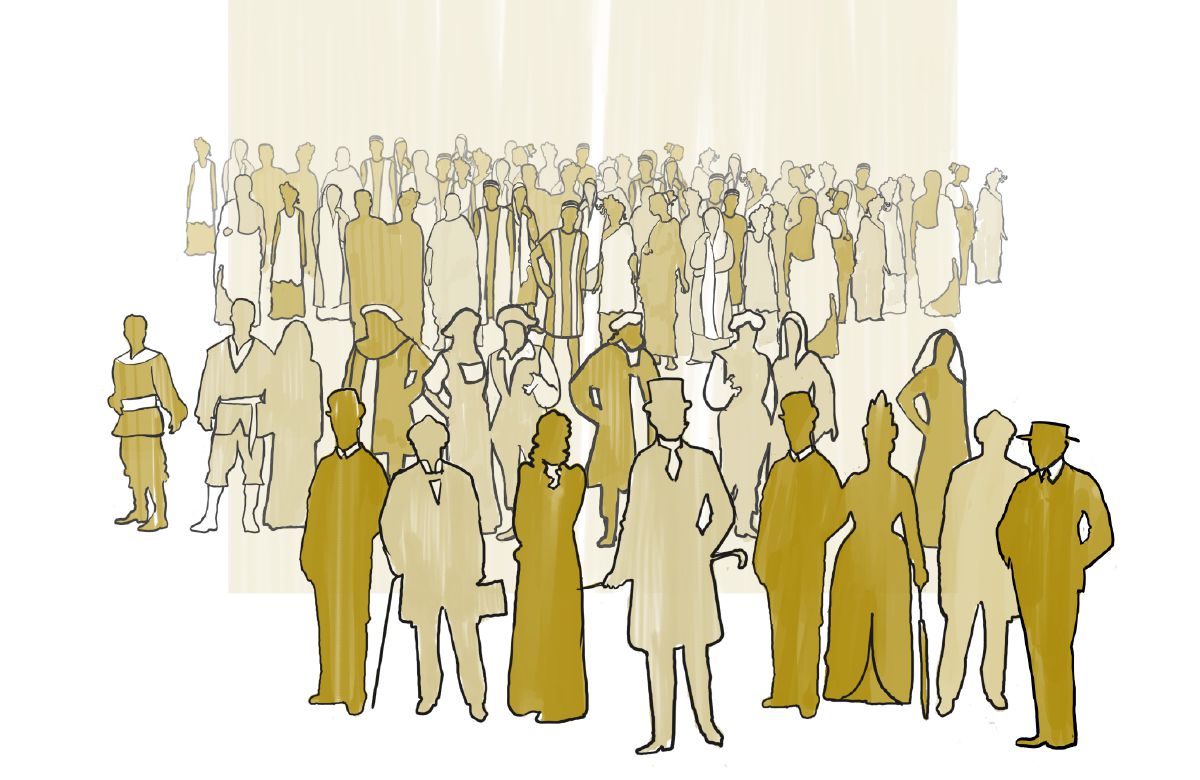 Une foule de chrétiens oints de différentes époques : du 2e siècle à 1919.