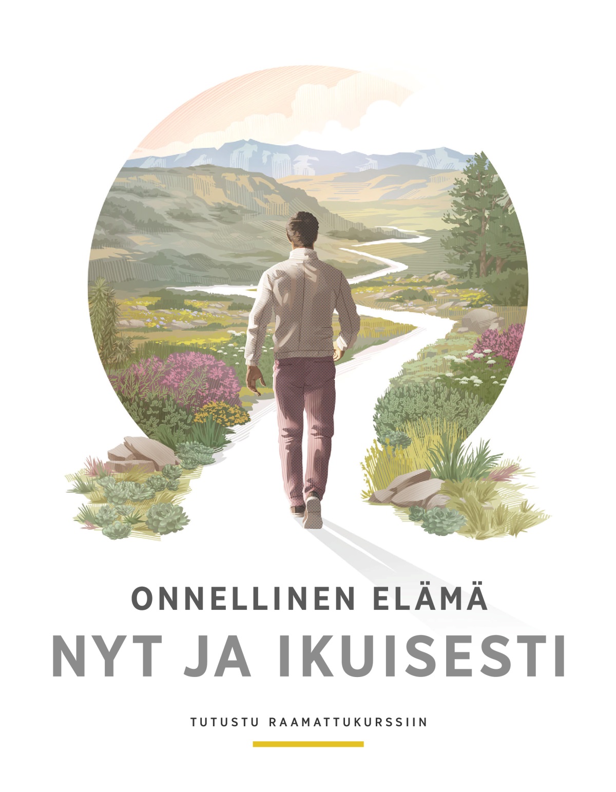 Kirjanen ”Onnellinen elämä nyt ja ikuisesti”.
