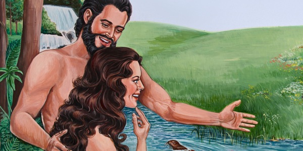 Adam et Ève dans le jardin d’Éden