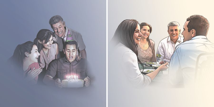 Un couple remplace les fêtes païennes par de bonnes compagnies