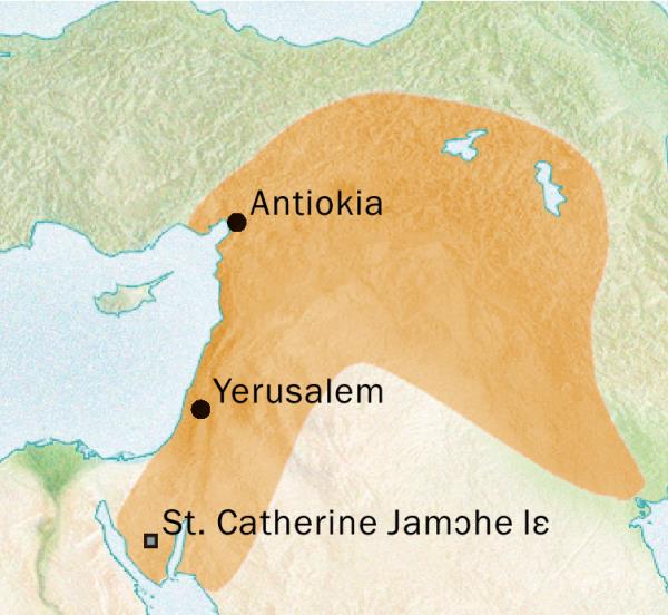 Antiokia kɛ Yerusalem niiaŋ he ni awieɔ Siriak lɛ yɛ lɛ he shikpɔŋ he wolo