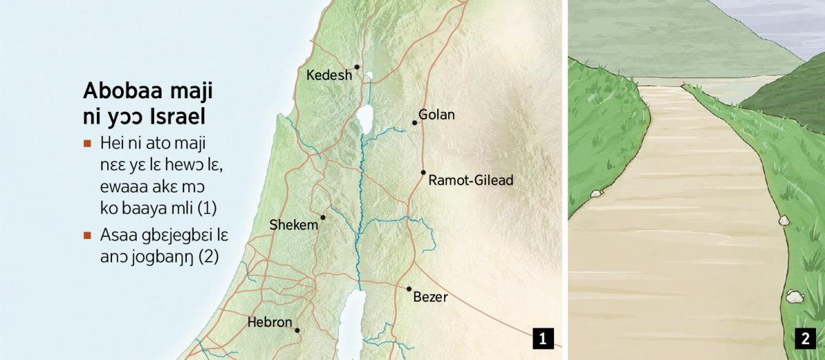 Map ko ni miitsɔɔ hei ni abobaa maji ekpaa lɛ yɔɔ yɛ Israel kɛ gbɛ ko ni asaa nɔ jogbaŋŋ
