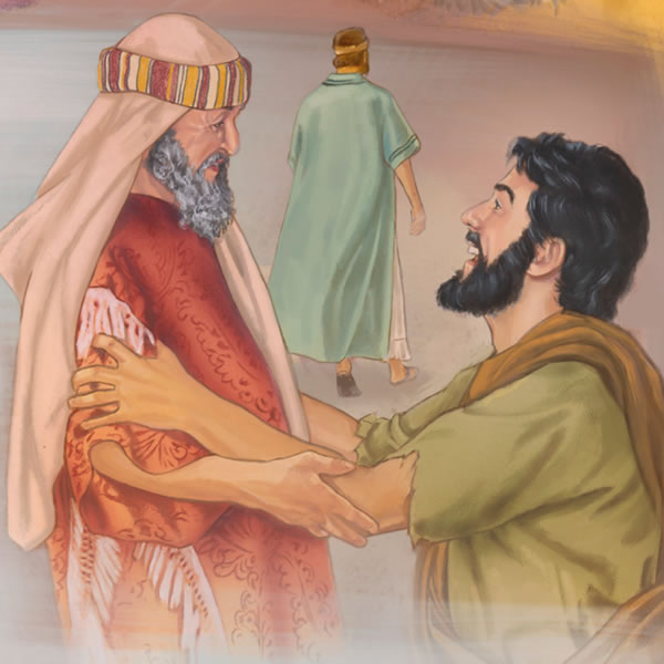 એક દેવાદાર પોતાને પૈસા આપનારનો ખૂબ આભાર માને છે, જ્યારે કે બીજો દેવાદાર ચાલી નીકળે છે