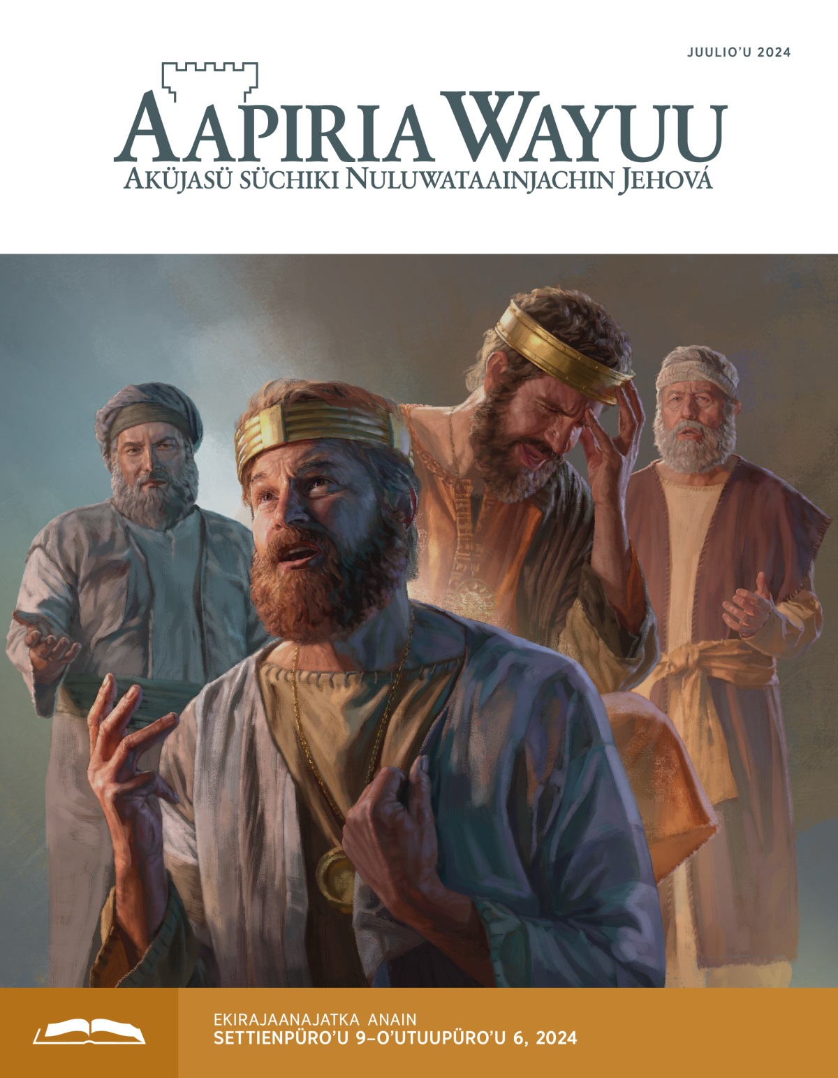 Kojuyasü ayaakuaa: 1. Yootushi Natán nümaa David, chi aluwataashikai. Eirakaashi David iipünaamüin sümaa mojuin maʼin naaʼin saalinjee naainjala. 2. Yootushi Isaías nümaa Ezequías, chi aluwataashikai. Naapaain nikii Ezequías sümaa mojuin maʼin naaʼin.