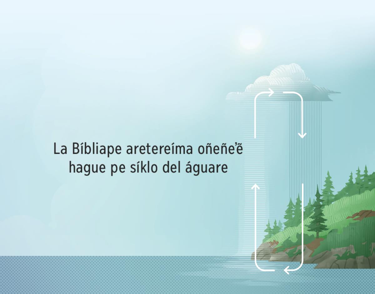 La Biblia oexplika mbaʼéichapa ombaʼapo pe síklo del água. Oñemoĩ umi flécha raʼanga ohechaukáva mbaʼéichapa pe y ojupi ko yvýgui pe atmósferape, ha upéi oguejy jey.