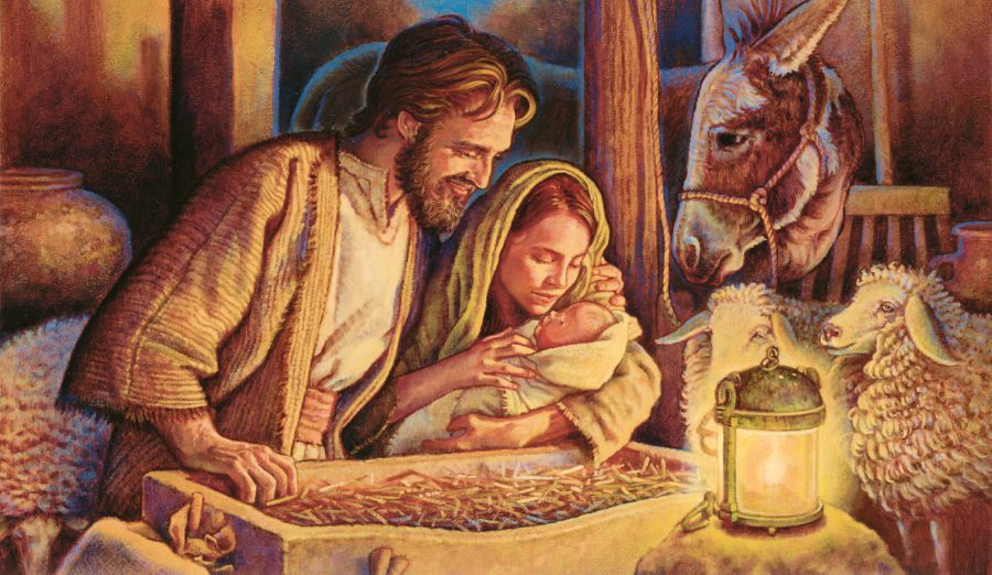 María ha José omoĩ hína Jesúspe peteĩ kanékape