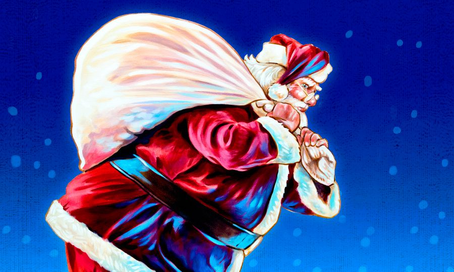 Papa Noel raʼanga ogueraha jave peteĩ vosa guasu ijapére