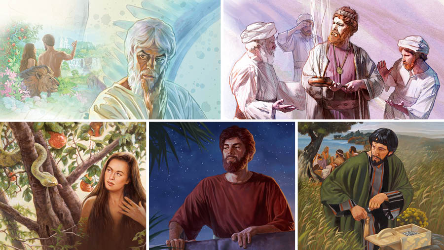 Taʼanga: Umi ou vaʼekue oñemombaʼeguasu ha itaryrýi. Satanás, rréi Uzías, Eva, rréi David, ha Judas Iscariote. Koʼã taʼangáre oñeñeʼẽ jey párrafo 4, 7, 9, 10 ha 12-pe.