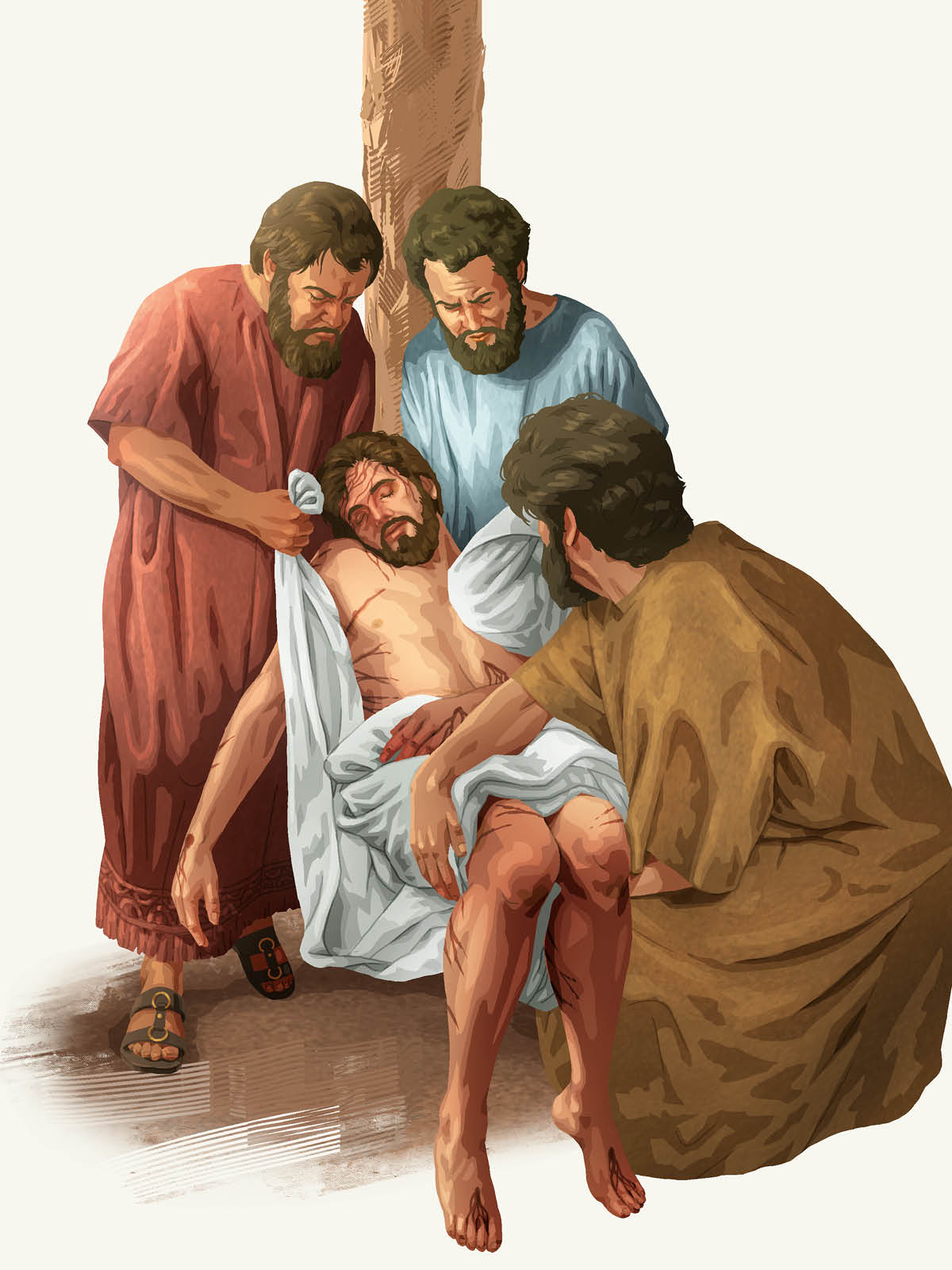 Jesús disipulokuéra omboguejy hetekue pe yvyrágui ha olia hese peteĩ téla.
