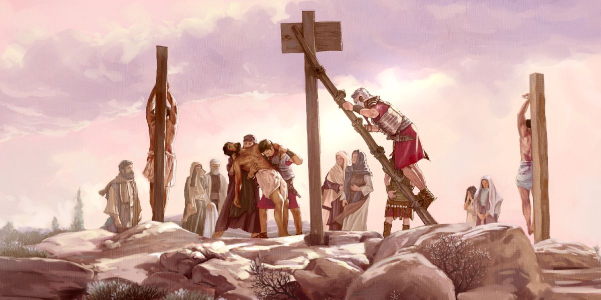 Jesús retekue oñemboguejy hína pe yvyrágui ha idisipulokuéra omaña hese