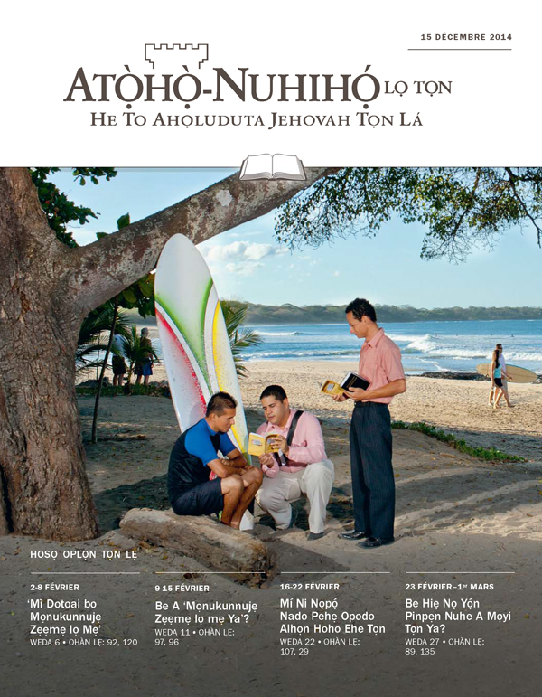 Wepa Atọ̀họ̀-Nuhihọ́ lọ Tọn Zinjẹgbonu Oplọn Tọn, 15 Decembre, 2014