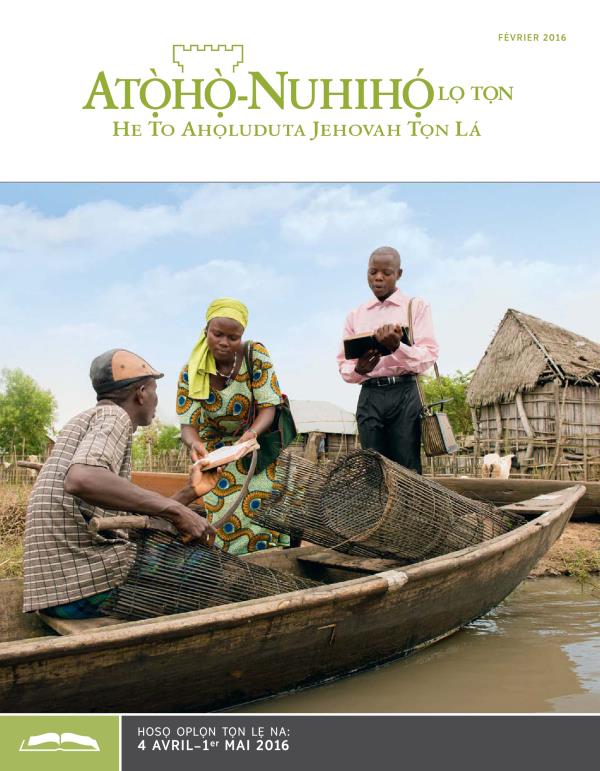 Atọ̀họ̀-Nuhihọ́ lọ Tọn—Zinjẹgbonu Oplọn Tọn, février 2016