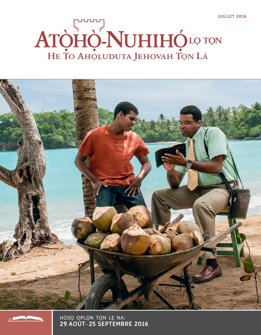 Atọ̀họ̀-Nuhihọ́ lọ Tọn—Zinjẹgbonu Oplọn Tọn, juillet 2016