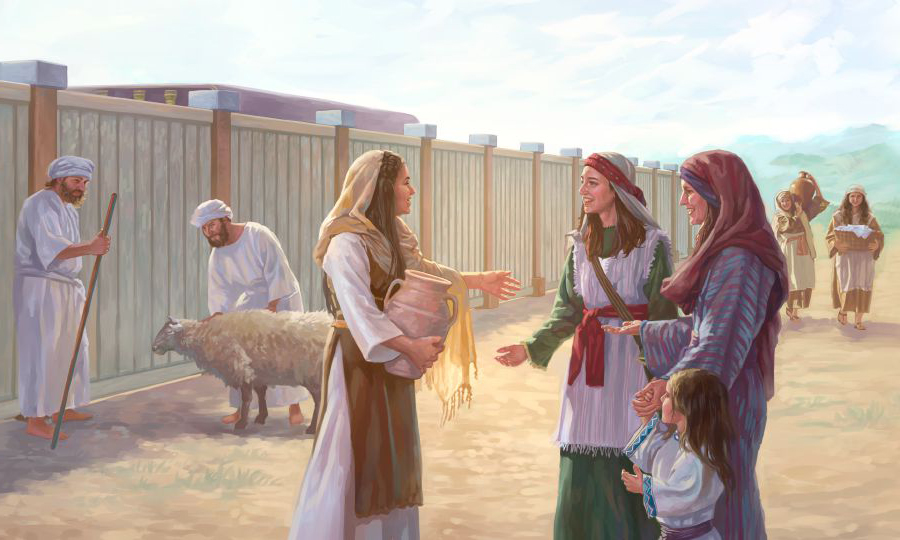 חברותיה של בת יפתח מבקרות אותה במשכן