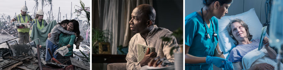 אחות שוכבת במיטה בבית חולים ובמבשרת;‏ אח מחזיק תמונה קרוב ללבו;‏ אם מרימה את בתה במקום מוכה אסון