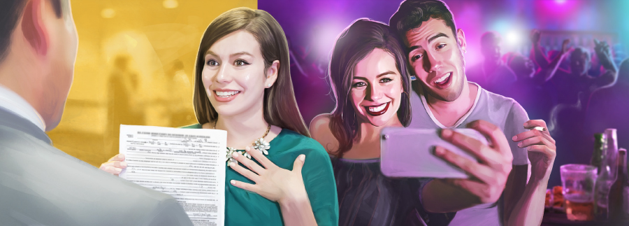 אחות צעירה מוסרת טופס בקשה לחלוציות רגילה אף־על־פי שבסתר היא יוצאת עם מישהו,‏ מתלבשת בצורה לא־צנועה ומפריזה בשתיית אלכוהול