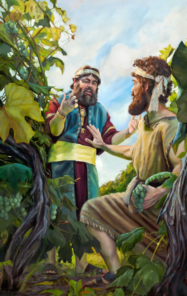 Si Hari Ahab nga nagapakig-istorya kay Nabot sa ulubasan