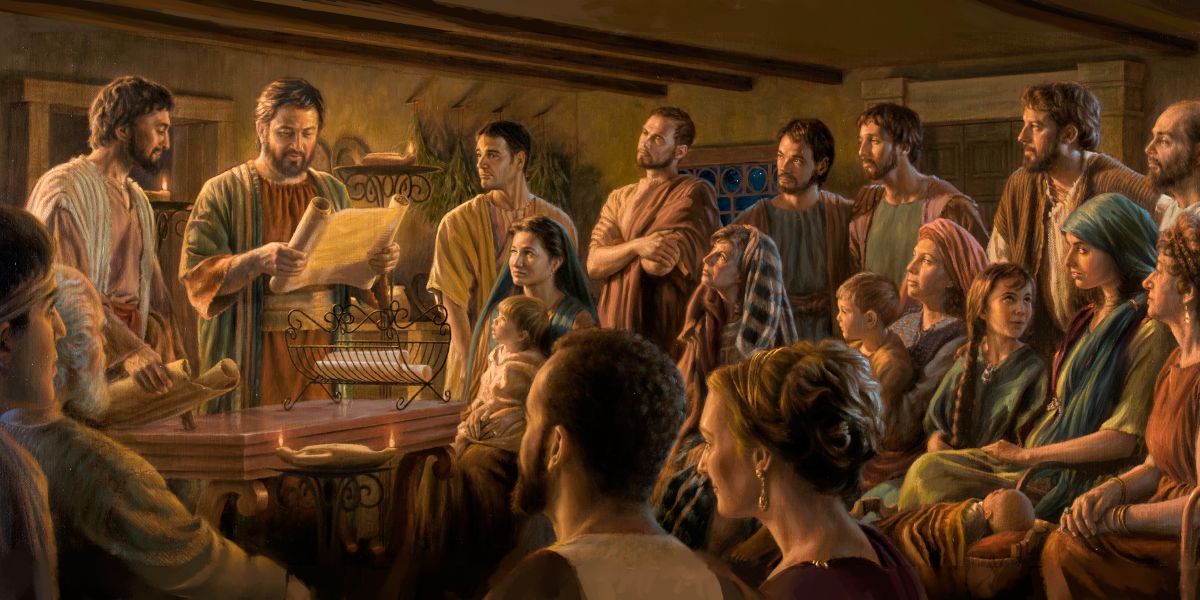 Ang mga kauturan sa Cristianong kongregasyon sang unang siglo nagapamati samtang ginabasa ang isa ka sulat