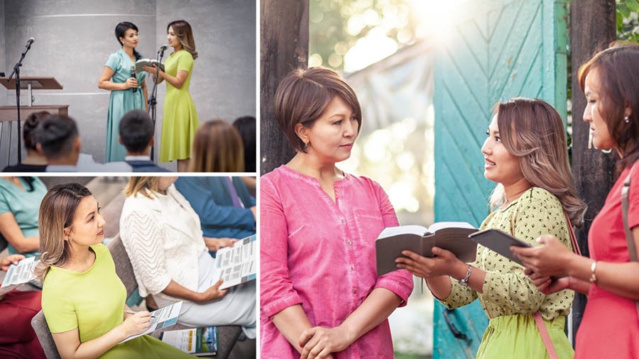 Ang isa ka sister nagapasundayag kon paano magbalik duaw, nagasulat sa iya brosyur nga Pagpanudlo, kag nagaaplikar sang iya mga natun-an sa iya pagministeryo