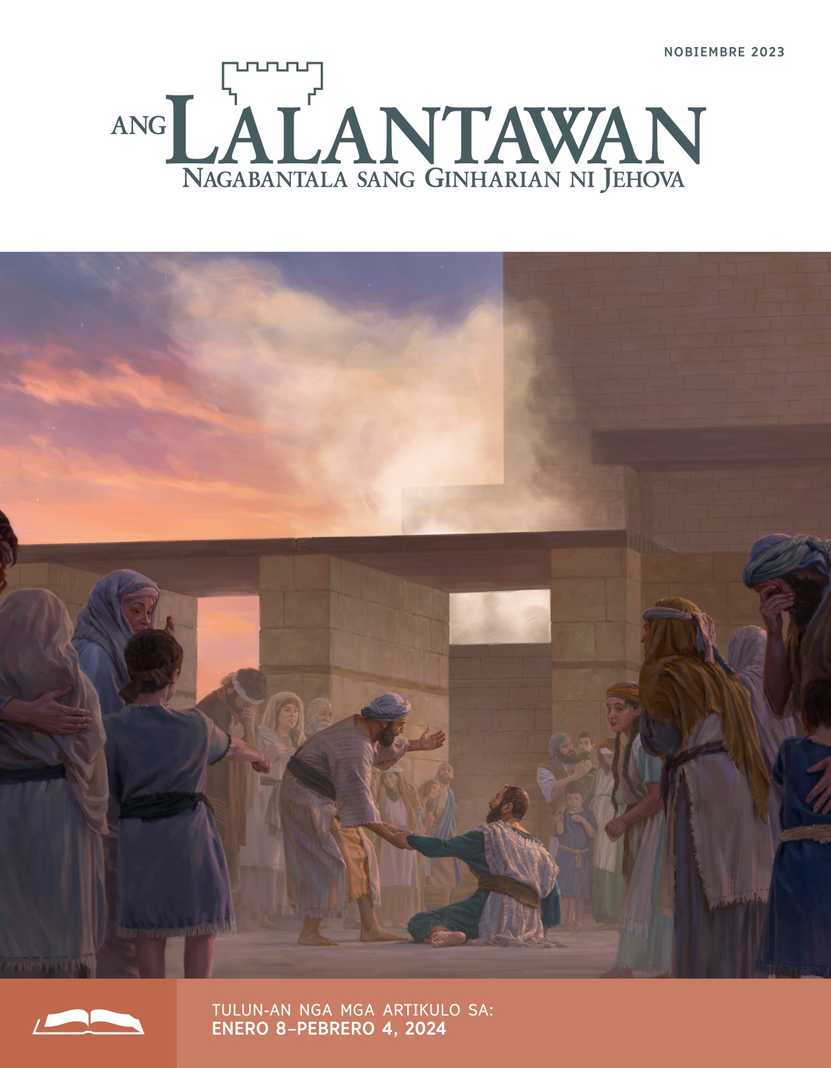 Ara si Esdras kag ang iban pa nga mga Israelinhon sa templo, kag nagahilibion sila. Ginapatindog ni Secanias si Esdras.