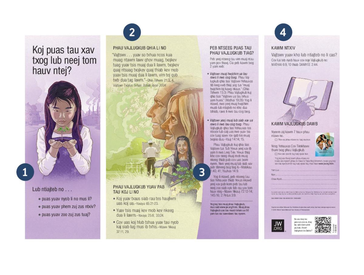 Muaj 4 yam peb ua tau thaum qhia txog daim ntawv tseb hu ua ‘Koj Puas Tau Xav Txog Lub Neej Tom Hauv Ntej?’